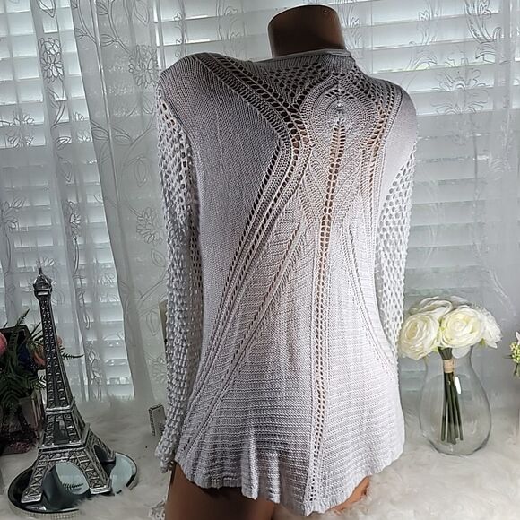 1668 Women TODAY Lace Cardigan White ize Medium - Picture 13 of 13